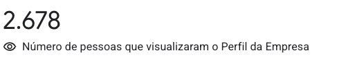 Print do Google: 2.678 pessoas visualizaram o perfil da empresa